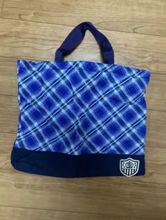 青チェック柄トートバッグ⭐︎未使用品