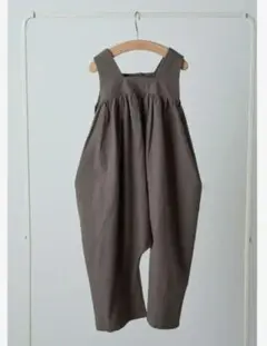 riziere 胸切り替え　サロペット　グレー　パンツ　おしゃれ　秋冬　130