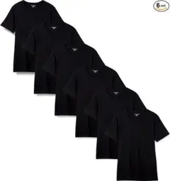 新品・未使用】6枚組✨Amazon シャツ Lサイズ Vネック メンズ ブラック