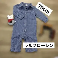 Ralph Lauren チェックロンパース 6M 70cm