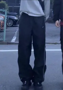 00s OLD NIKE ナイキ サイドライン バギー ワイド ナイロンパンツ