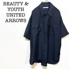 BEAUTY&YOUTH UNITED ARROWS 半袖シャツ　黒～濃紺　F