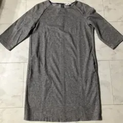 UNIQLO Mサイズ 長袖 チェック柄ワンピース