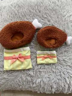 ぬいぐるみ服　フライドチキンセット Sサイズ、Mサイズ　　ぬい服
