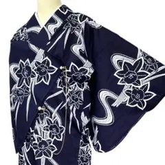 ユ18洗える夏着物　浴衣　綿　花火大会　祭り祭　身丈163cm