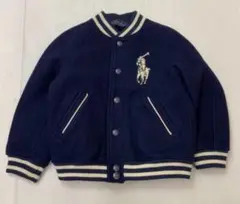 A/W ポロラルフローレン キッズスタジャン ブルゾン ビッグポニー ネイビー