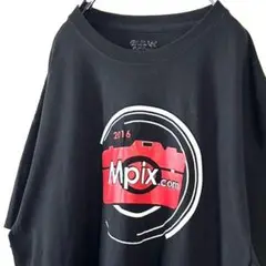 ギルダン カメラ Mpix.com Tシャツ XL ブラック 黒 古着