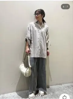 新品　ニコアンド　ビスチェセットビックシャツ
