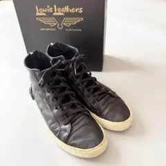【箱付】Lewis Leathers サイドカー スニーカー 40 黒 レザー