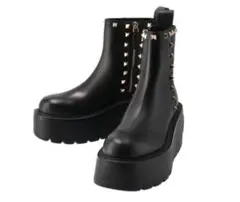 【新品未使用】VALENTINO GARAVANIロックスタッズアンクルブーツ