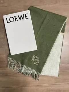ロエベ LOEWE アナグラム マフラー カーキ グリーン アボカドグリーン