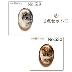 ⑧　ハンドメイド レジン お得な2点セット♡ 猫ねこ