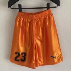 PUMA オレンジ サッカーパンツ M