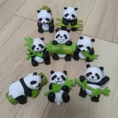 プライズ景品 パンダフィギュア 8体 セット