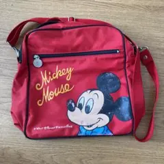 ミッキーマウス 赤 ショルダーバッグ