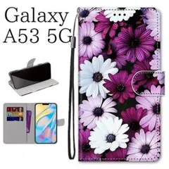 新品■Galaxy a53 5G　手帳型　TPU　クリサンセマム