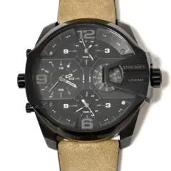 DIESEL メンズ 腕時計 4タイム表示 7390 革 新品