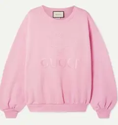 GUCCI テニス刺繍スウェット ピンク