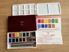 ホルベイン　固形水彩絵具 アーチストパンカラー　12色セット（パームボックス）