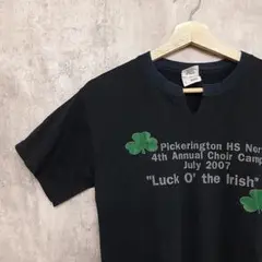 【G039】GILDAN クローバー柄スクールTシャツ