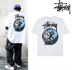 STUSSY ST & BORN X RAISED 8 BALL TEE