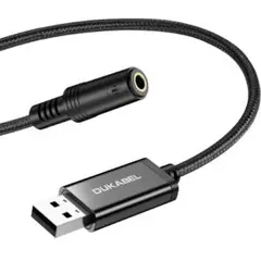 1.2M USB外付け　3.5mm ミニ ジャック ヘッドホン マイク端子