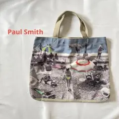 【Paul Smith】ポールスミス プリント トートバック【ベージュ】海水浴