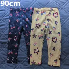 新品　アメリカ国旗柄 90cm パンツ 2色セット