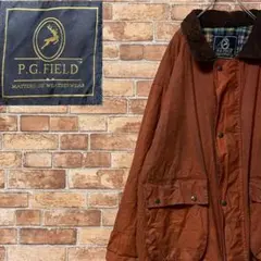 P.G.FIELD オイルドジャケット ジップアップ インナーチェック XS