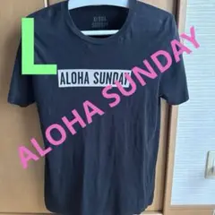 処分価格　◯ALOHA SUNDAY Lサイズ ブラック Tシャツ