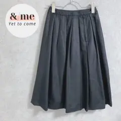 BISTY ビスティ　東京スタイル　ひざ丈プリーツスカート　フレア　ブラック　M