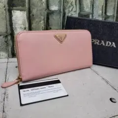 希少 正規品 PRADA サフィアーノ PESCO ラウンド プラダ財布