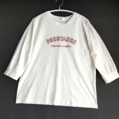 【CINEMA CLUB】 七分袖丈 Tシャツ ホワイト　Mサイズ