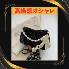 【新品未使用】ショルダーバッグ✨2wayパールハンドルバッグ（ブラック）