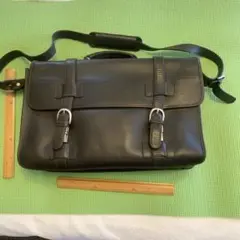 WACO製　レザー ビジネスバッグ　焦茶　ショルダーストラップ付き