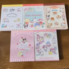 Sanrioキャラクター メモ用紙セット 5冊セット