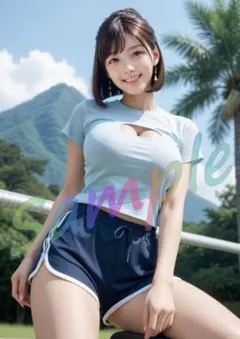 GP056　1点物 A4ポスター AI 写真 リアル 美女 グラビア 彼女