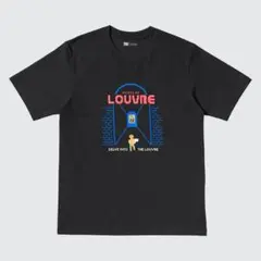 新品 2024 ユニクロ ルーブル モナリザ Tシャツ ブラック 黒T