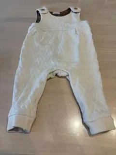 ベビーロンパース 80cm 秋冬用 ホワイト 男女兼用 あったか素材