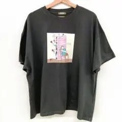 ☆kutir ブラック Tシャツ イラスト入り 半袖
