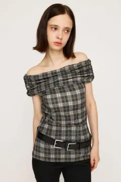 SLY STRETCH CUT OFF SHOULDER トップス FREE