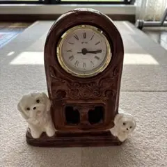 オルゴール付き犬の置き時計