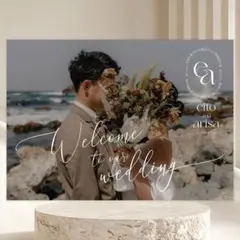 レタッチ無料 結婚式 ウェルカムボード パネル ウェルカムスペース ボード