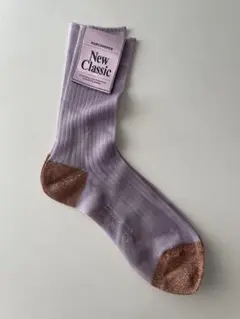 【MARCOMONDE】wide rib bicolor socks