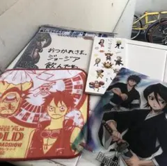 ジャンプ作品アニメグッズ4個アソートまとめ売り 北斗の拳 ワンピース ブリーチ