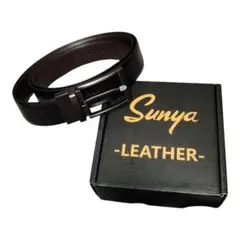 ✨シンプルなベルト✨Sunya レザー ベルト ブラウン