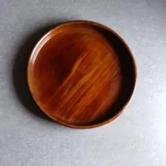 木製 くりぬき盆 丸盆 お盆 トレイ トレー 天然木 古道具 30cm