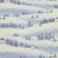 キルティング 雪景色 冬景色 グレーかかった薄い青色 Ｑ－325 50㎝
