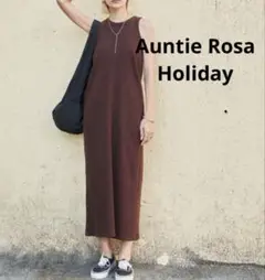 【美品】アンティローザホリデー アメスリワンピース ブラウン