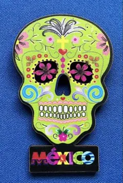 メキシコ風カラフルスカルマグネット